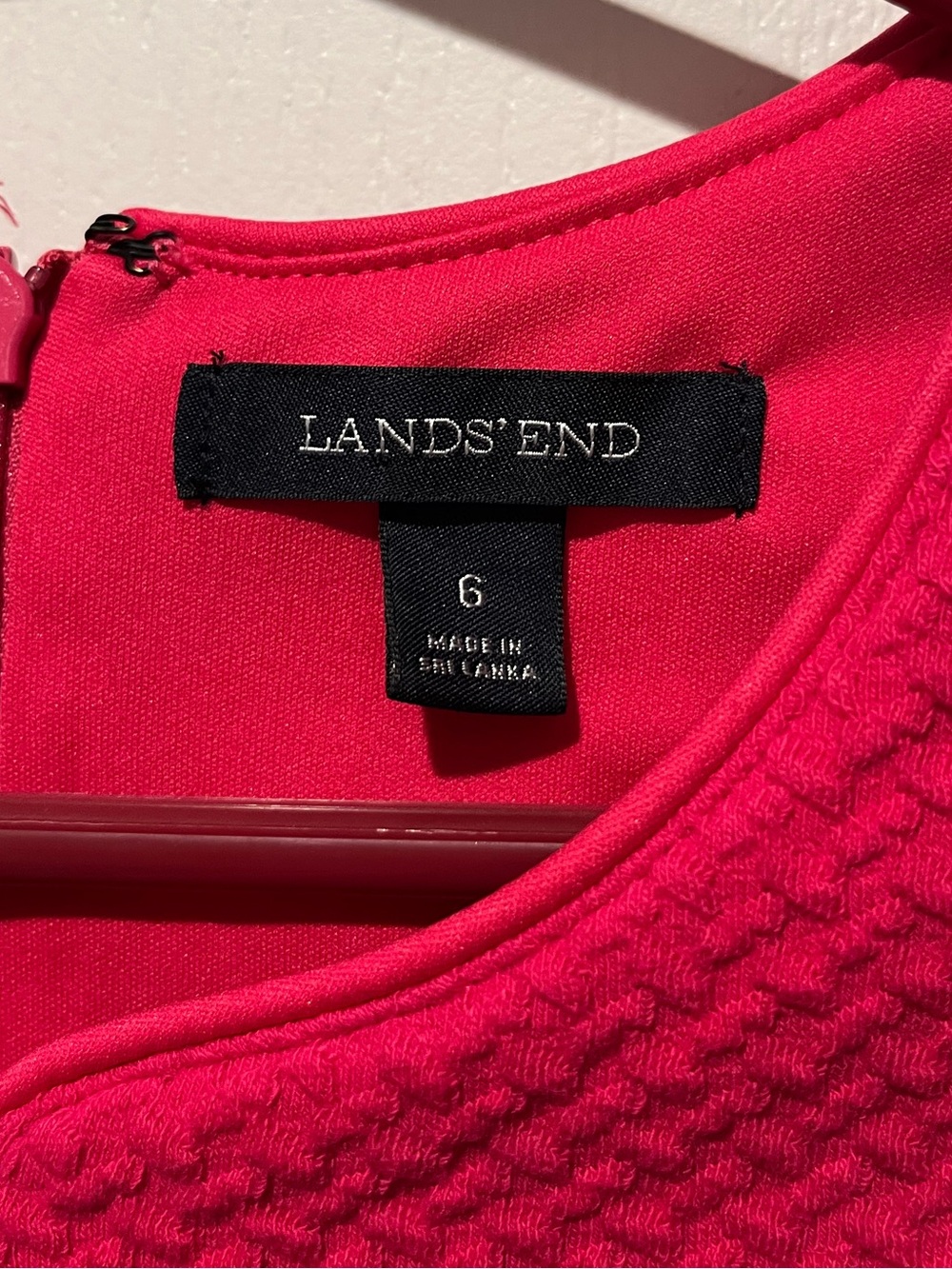 Lands End Pink Textured Sheath Dress - Picture 7 of 8